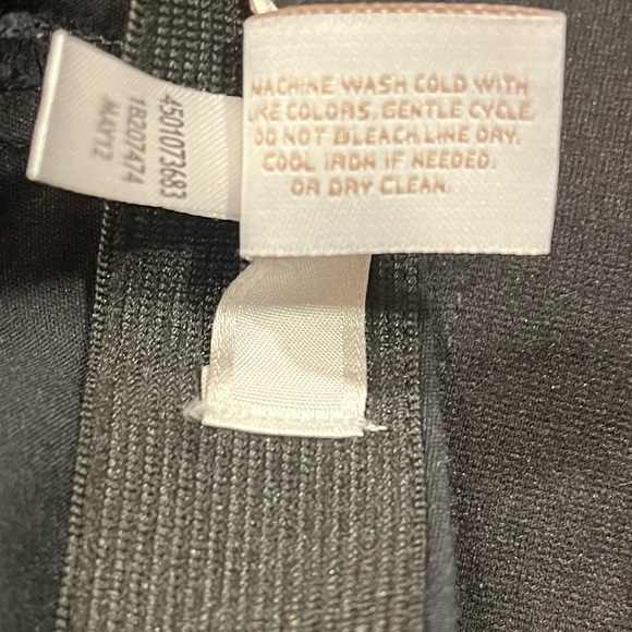 Chicos side zip straight leg Black dress Pants 2 front pockets elastic waist 1.5 - Picture 6 of 7